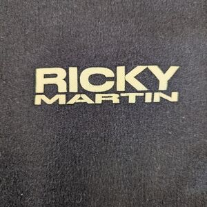 EUC Ricky Martin unisex size small cantalo concert black hooded sweatshirt